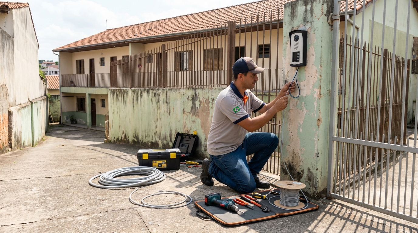 Instalação de Porteiro Eletrônico no Bom Retiro, Santos‑SP