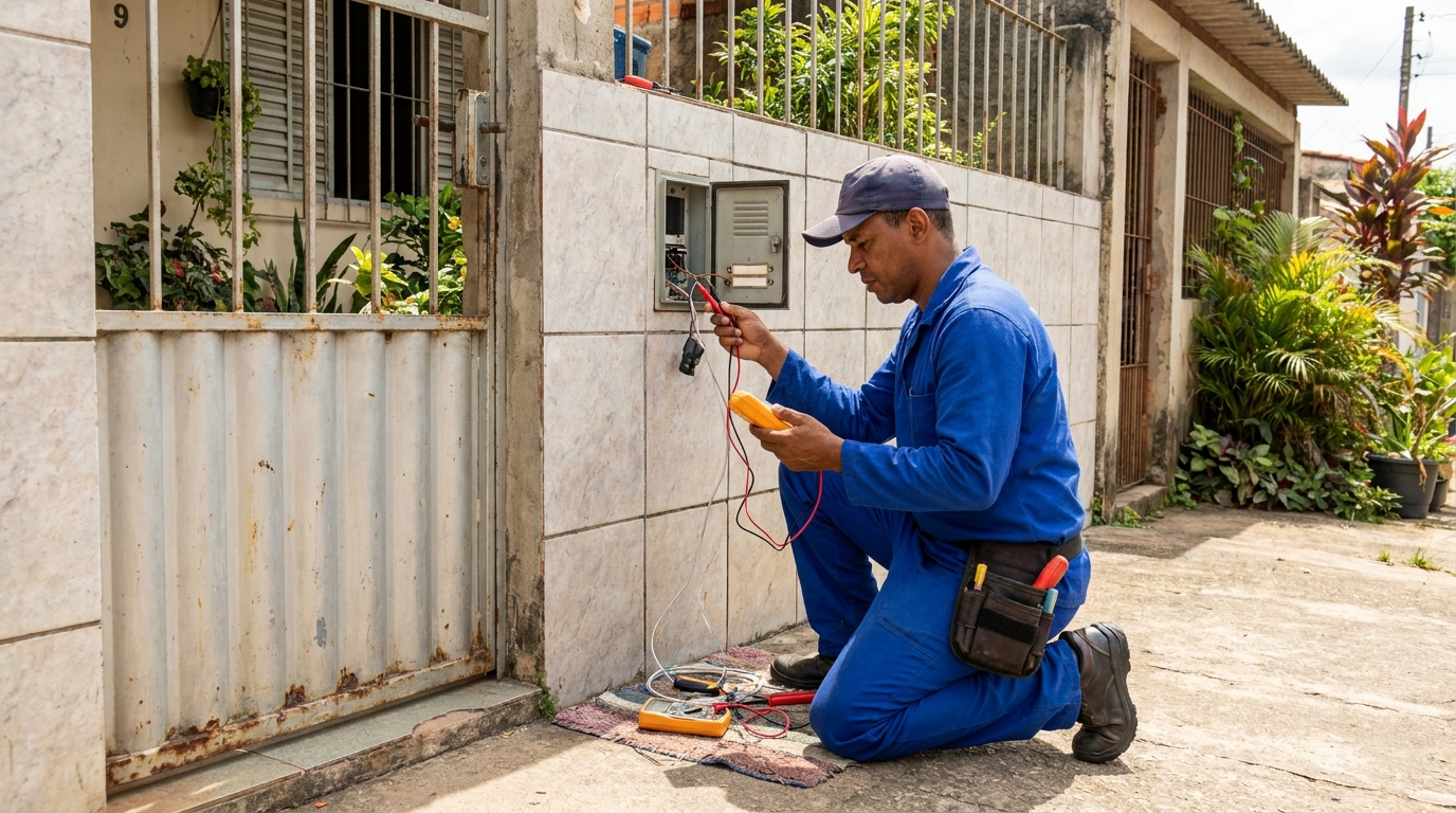 Manutenção de Sistema no Guarapará, Santos‑SP